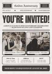 Personalized Newspaper for Milestone Birthday/Anniversary