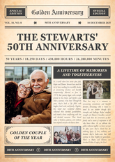 Personalized Newspaper for Milestone Birthday/Anniversary