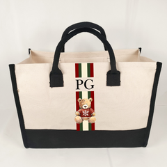 Monogrammed Hold-All Tote Xmas Bear
