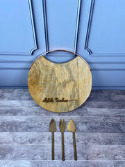 Monogrammed Wooden Platter