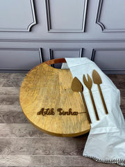 Monogrammed Wooden Platter
