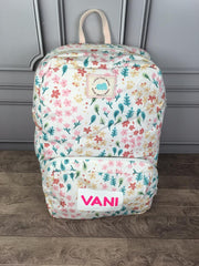 Monogrammed Toddler Backpack (Floral)