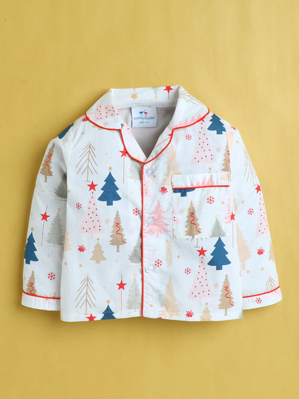 Christmas Tree Cotton Nightsuit Kids