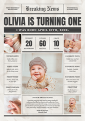 Personalized Newspaper for Milestone Birthday/Anniversary
